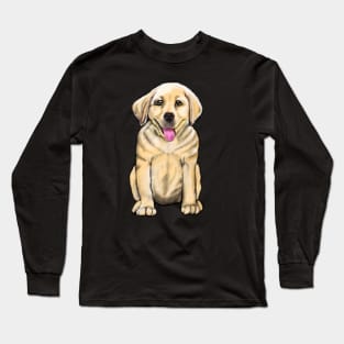 Labrador retriever- cute Golden Labrador retriever puppy dog Long Sleeve T-Shirt